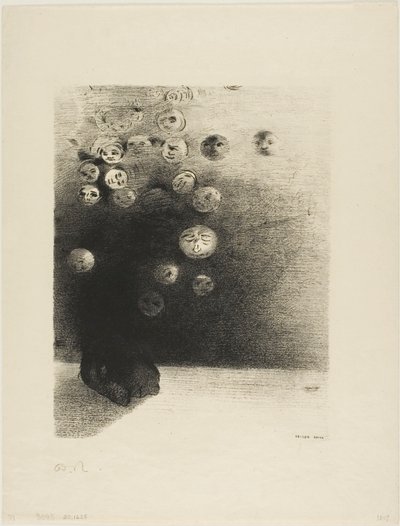 ¿Por qué no debería existir un mundo invisible..., lámina 6 de Le Jure de Edmond Picard de Odilon Redon