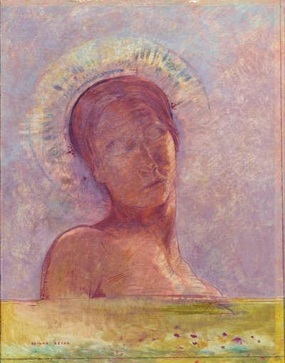 Ojos cerrados de Odilon Redon