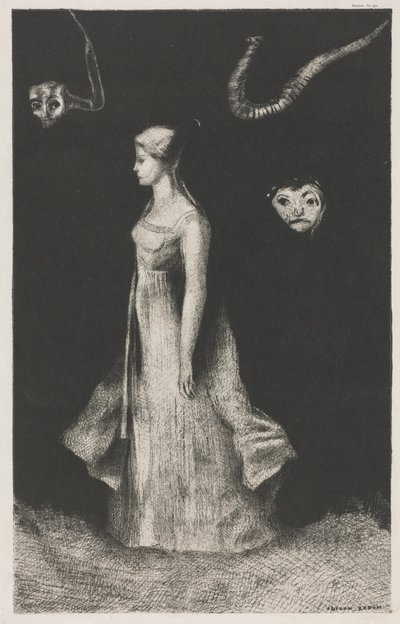 Obsesión, 1894 de Odilon Redon Printer: Monrocq