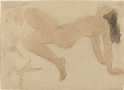 Estudios de bailarines desnudos de Odilon Roche