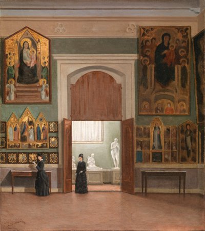 En la Galería de la Academia por Odoardo Borrani de Odoardo Borrani