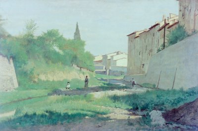 En el río Mugnone de Odoardo Borrani