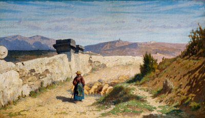 La Pecoraia (pastora) de Odoardo Borrani