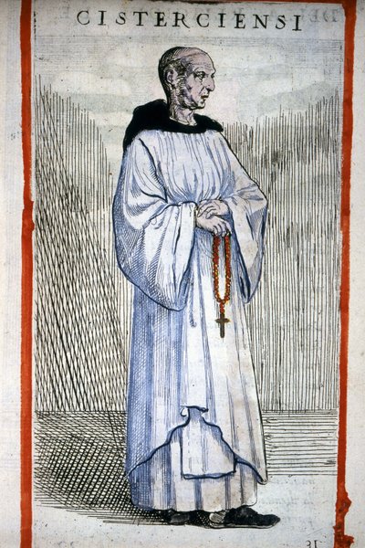 Monje cisterciense. Grabado por O. Fialetti. Siglo XVI. de Odoardo Fialetti