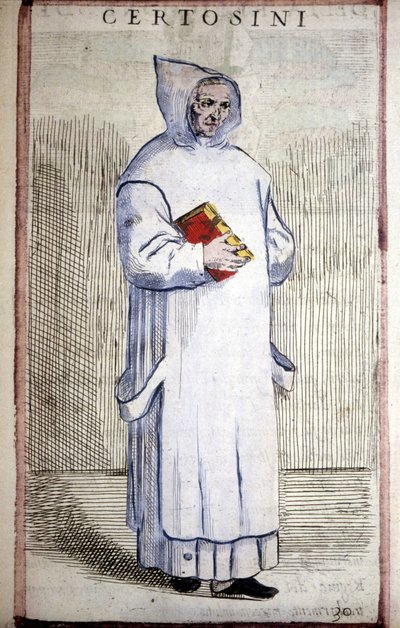 Orden religiosa: Cartujo. Grabado del siglo XVI. de Odoardo Fialetti