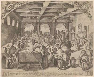 Las Bodas de Caná de Odoardo Fialetti after Jacopo Tintoretto