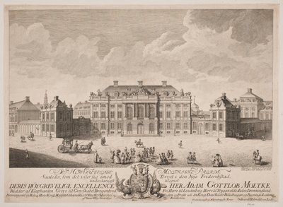 El Palacio Moltke en la Plaza del Palacio de Amalienborg de Odvardt Helmoldt de Lode