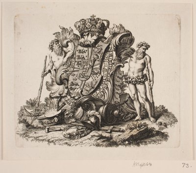 El escudo de armas real danés de Odvardt Helmoldt de Lode