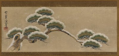 Ramas de pino cargadas de nieve de Ogata Kenzan