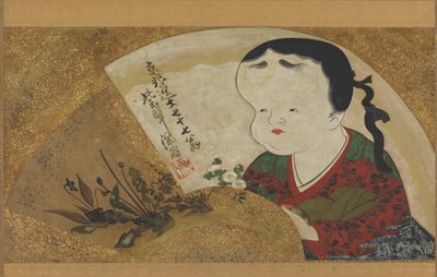 Uzume Okame y flores, siglo XVIII-XIX de Ogata Kenzan