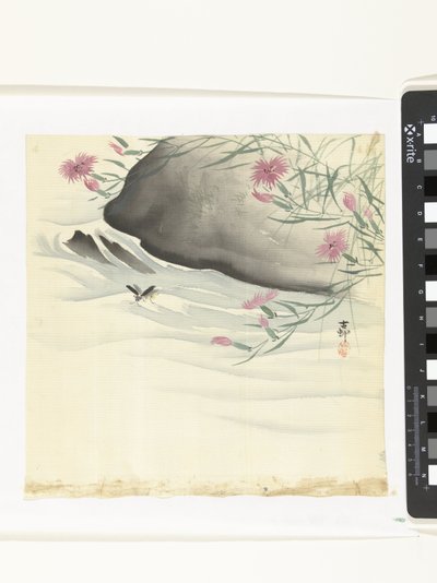 Flores en el paseo marítimo de Ohara Koson
