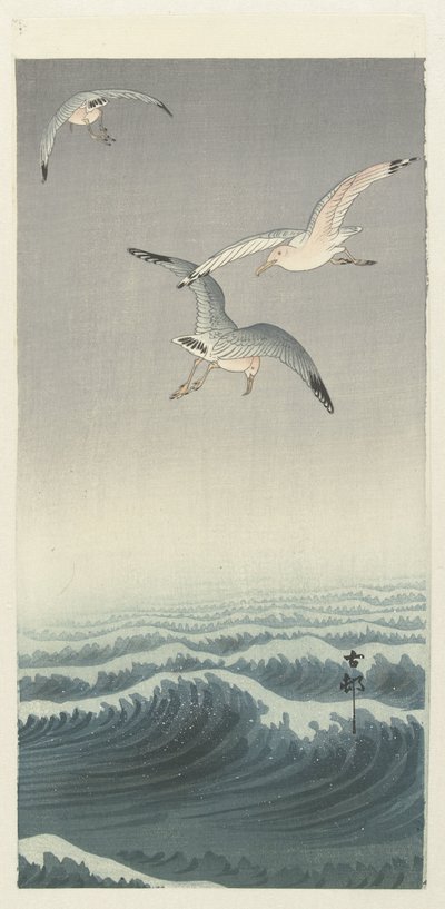 tres gaviotas de Ohara Koson