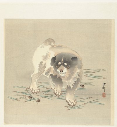perro joven de Ohara Koson
