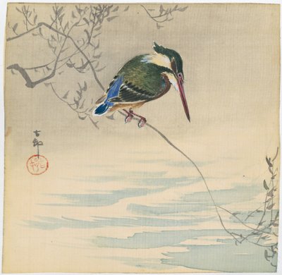 Martín pescador de Ohara Koson