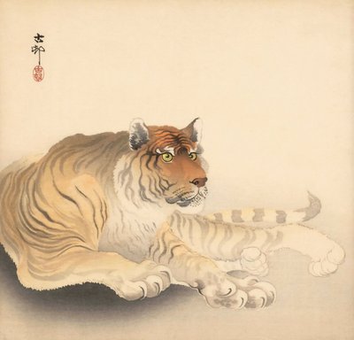 Tigre, siglo XX (estampado japonés) de Ohara Koson