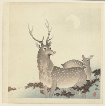 dos ciervos de Ohara Koson