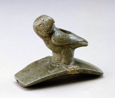 Pipa de efigie de halcón, 200 a.C.-100 d.C. de Ohio Hopewell culture