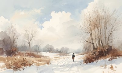 Paseo solitario en invierno de Ohkimiko
