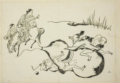 Una Hazaña Imposible por Hombres Imaginarios, no. 8 de una serie de 12 impresiones de Okumura Masanobu