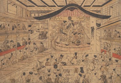 En el teatro de Okumura Masanobu
