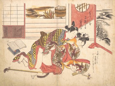 Escena de dormitorio, ca. 1739 de Okumura Masanobu