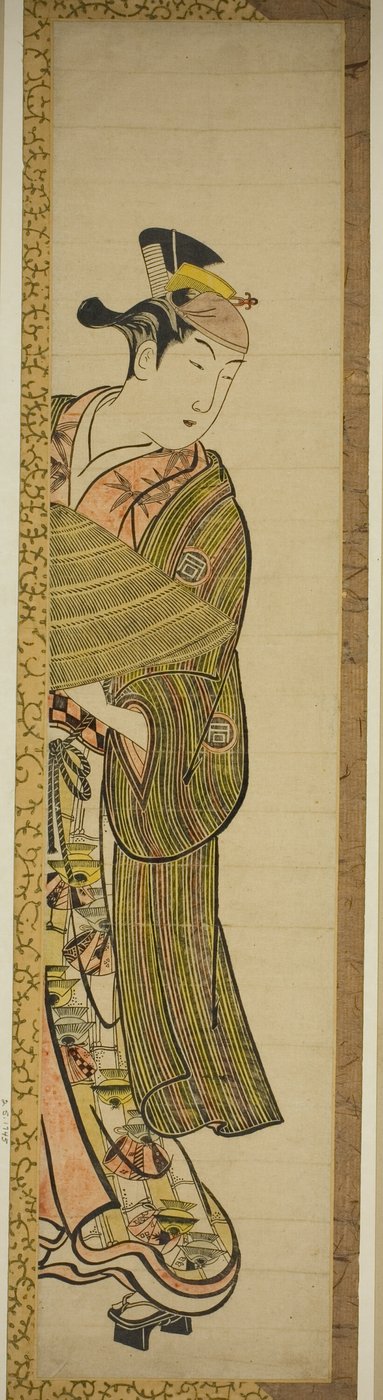 El actor Sanogawa Ichimatsu I en un papel no identificado de Okumura Masanobu