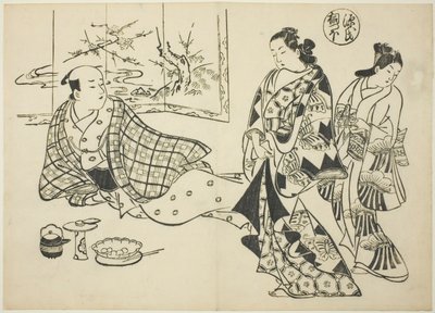 El capítulo Kiritsubo de "El cuento de Genji", de una serie de parodias de Genji de Okumura Masanobu