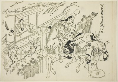 Usuyuki: La escena de Kogo (Usuyuki Kogo no dan), de la serie "Escenas famosas de obras de marionetas japonesas (Yamato irotake)" de Okumura Masanobu