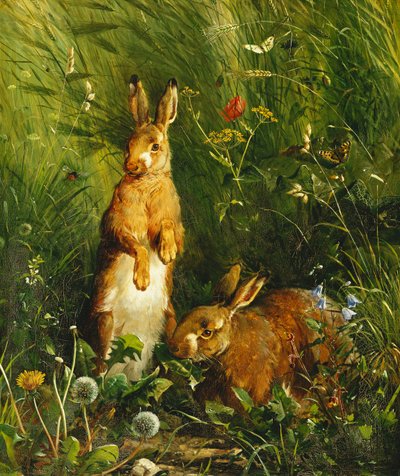 Liebres, 1878 de Olaf August Hermansen