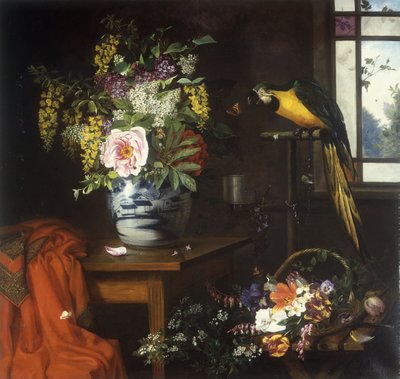 Naturaleza muerta con un jarrón de flores, 1874 de Olaf August Hermansen