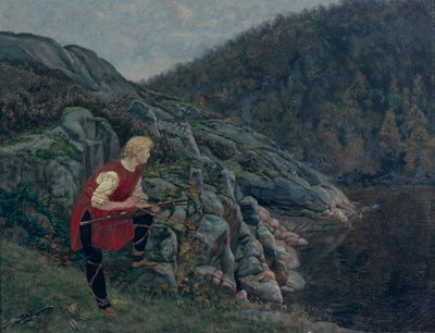 Cazadora de patos en Holskov de Olaf Isaachsen