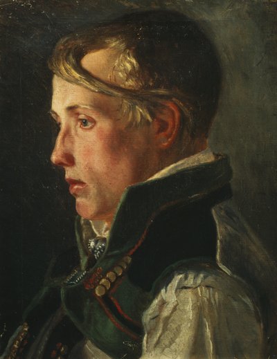 Joven (óleo sobre lienzo) de Olaf Isaachsen