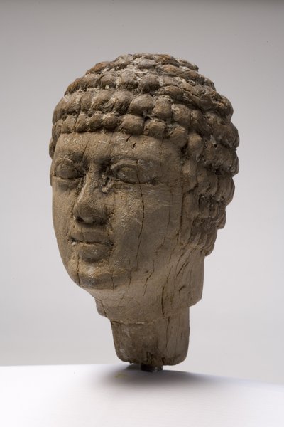 Cabeza de un hombre (madera) de Old Kingdom Egyptian