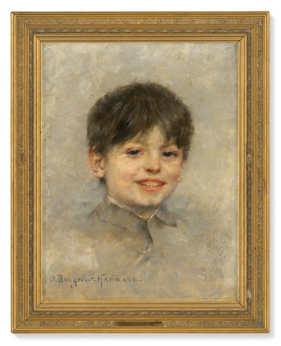 Retrato de un niño (óleo sobre lienzo) de Olga Beggrov Hartmann