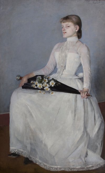 De paseo o La dama del vestido blanco de Olga Boznanska