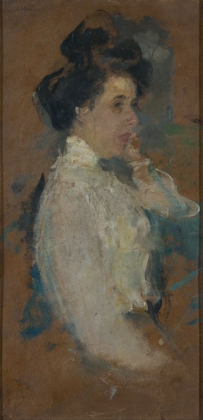 Retrato de estudio de una mujer de Olga Boznanska