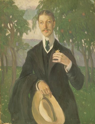 Retrato de Nikolay Gumilyev (1886-1921) 1909 (óleo sobre lienzo) de Olga Lyudvigovna Della Vos Kardovskaya