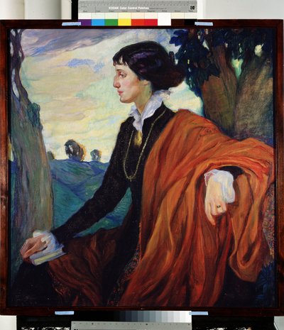 Retrato de la poetisa rusa Anna Ajmátova (Ajmátova) (1889-1966) de Olga Lyudvigovna Della Vos Kardovskaya