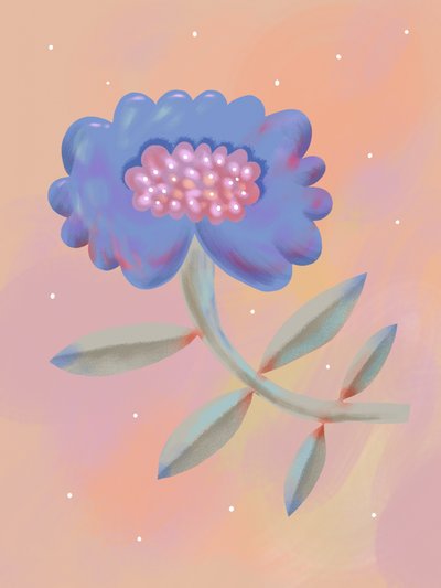 Flor de fantasía resplandeciente de Olga Skomorokhova