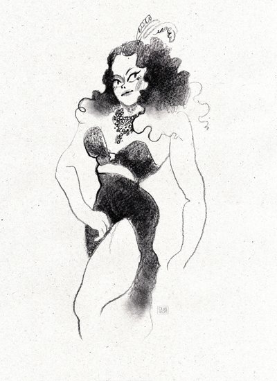 Diva burlesca retro de Olga Skomorokhova