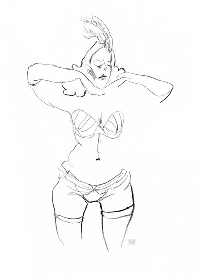 Dibujo de lencería sensual de Olga Skomorokhova