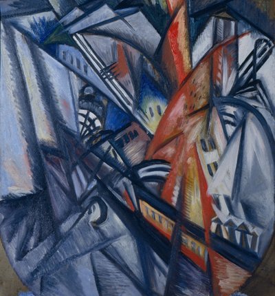 Incendio en la ciudad, 1913 de Olga Rozanova