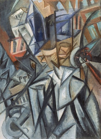 Hombre en la calle análisis de volúmenes, 1913 de Olga Rozanova