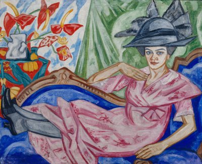 Retrato de la Hermana del Artista, 1912 de Olga Rozanova
