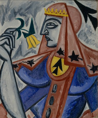 Reina de espadas, 1913-1914 de Olga Rozanova