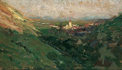 Vista del pueblo de Kahlenberg de Olga Wisinger Florian