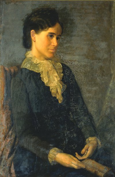 Hester Marian Wait Lay, Retrato de la esposa del artista, 1880 de Oliver Ingraham Lay