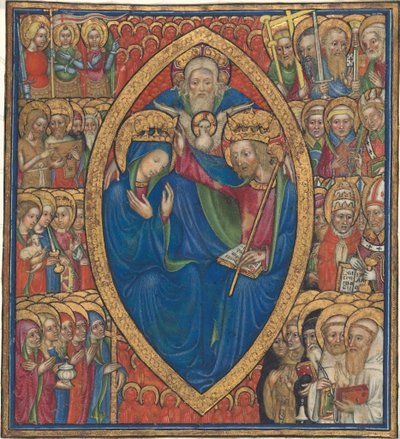 Coronación de la Virgen con la Trinidad y los santos de Olivetan Master
