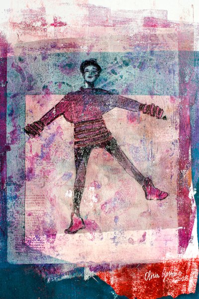 Gioia gel,2023 (técnica mixta sobre papel) de Olivia Gozzano