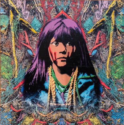 Navajo, 2022 (técnica mixta sobre lienzo) de Olivia Gozzano